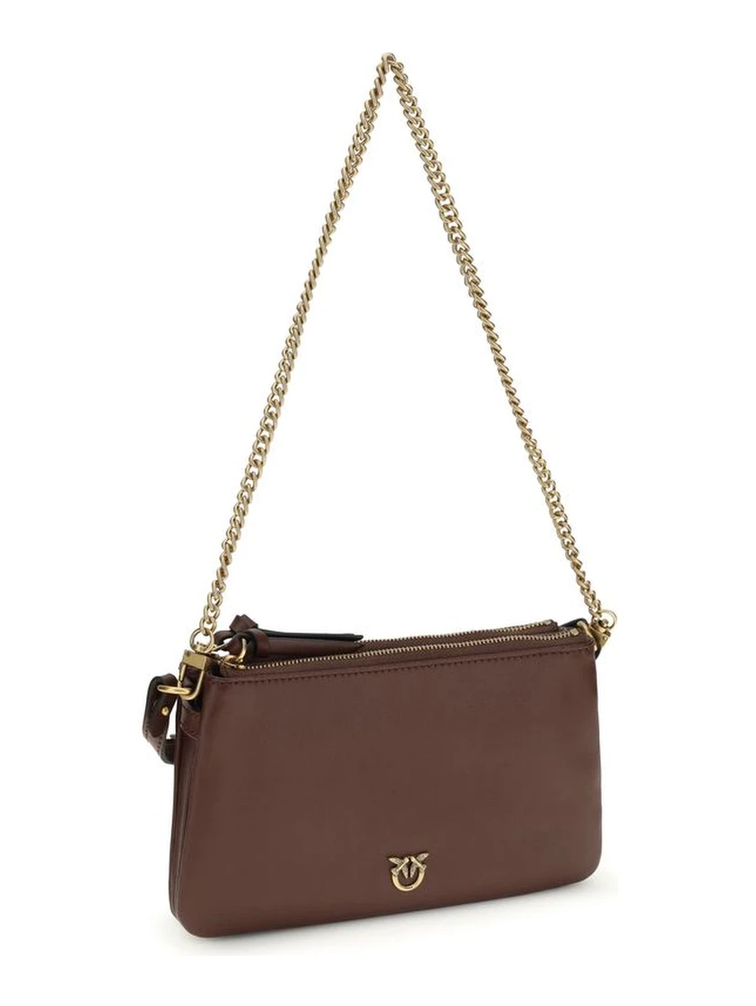 حقيبة كتف بوس توروس من جلد العجل البني