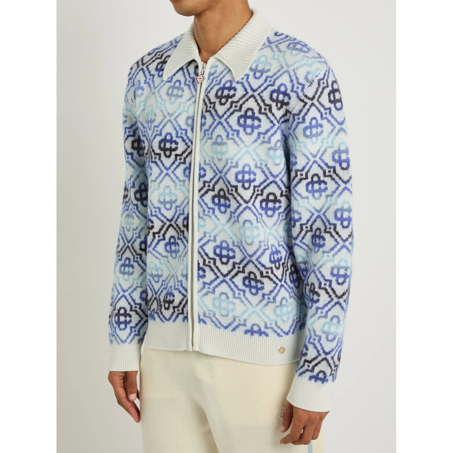 Space Dye zip sweater