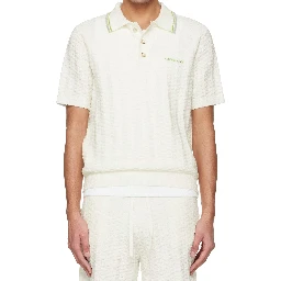 Tennis bouclé polo shirt