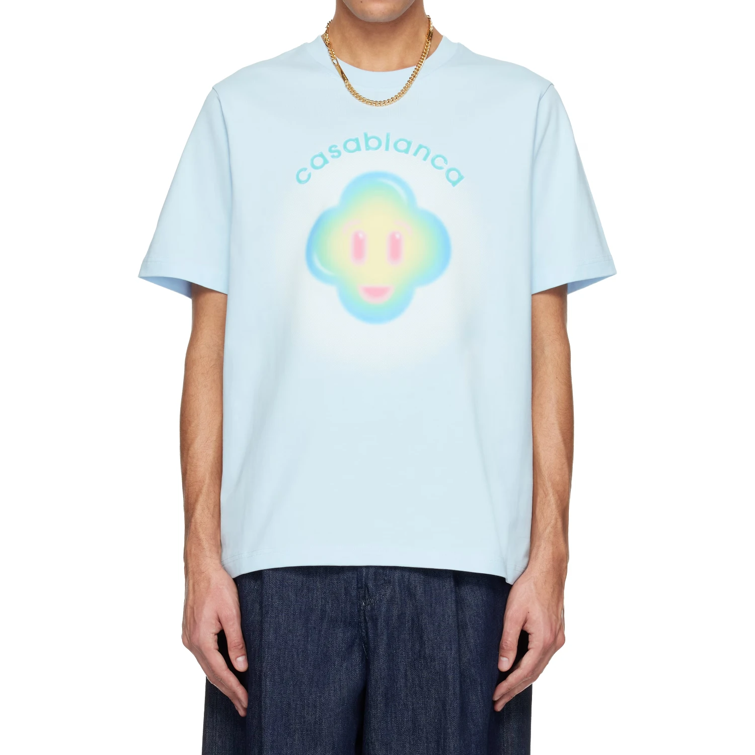 Airbrush Smiley print T-shirt
