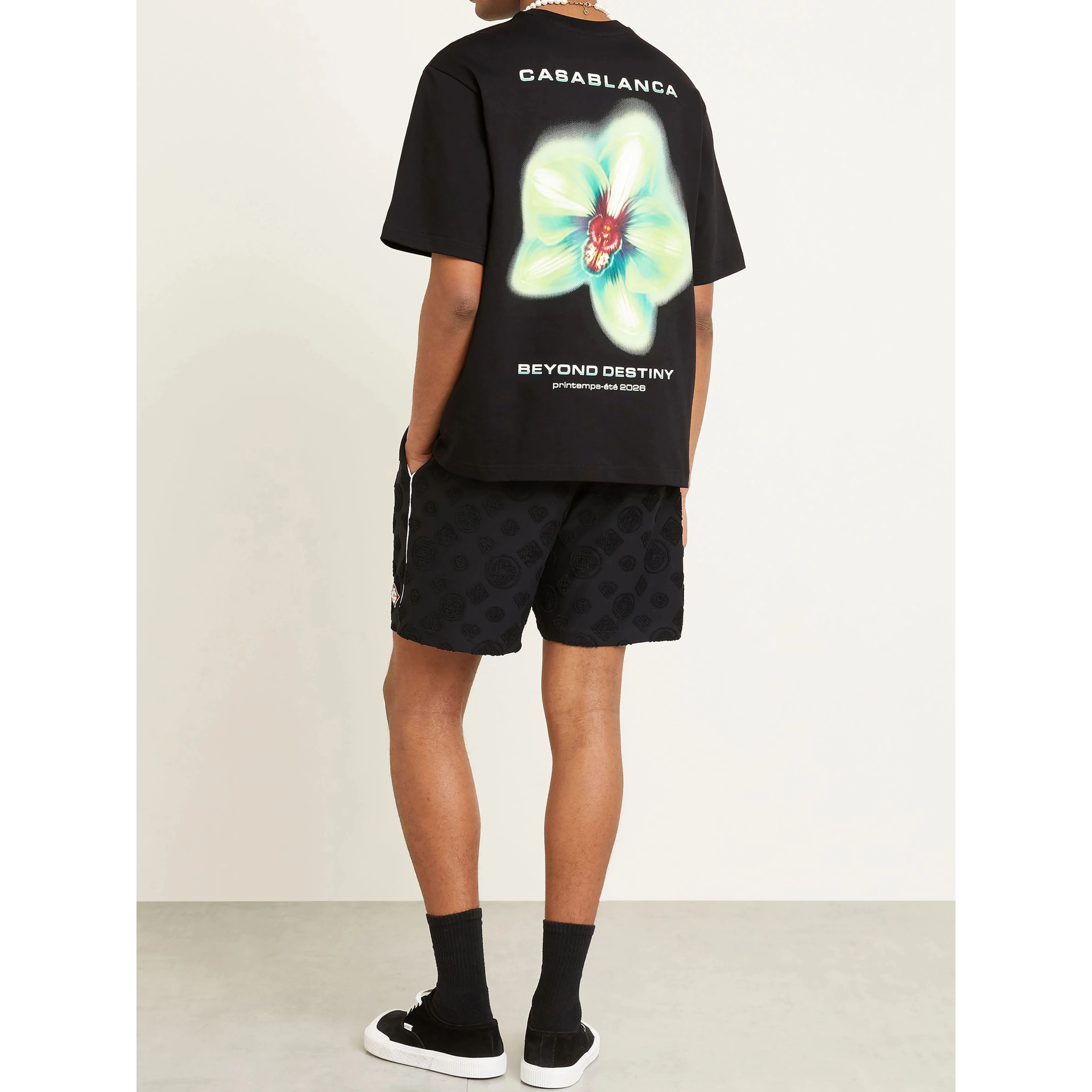 Glitch Orchid print T-shirt