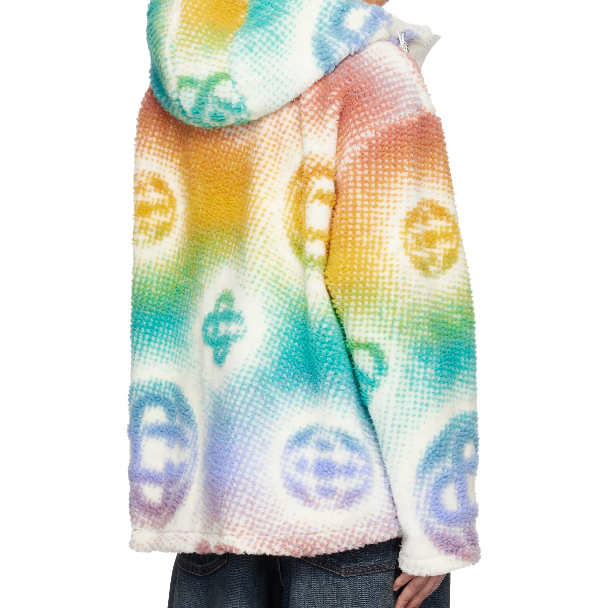 Halftone monogram fleece jacket