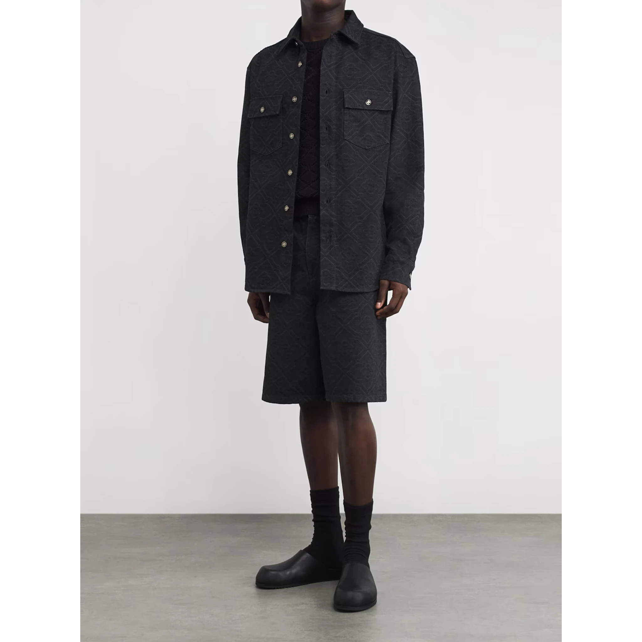 Laser monogram overshirt