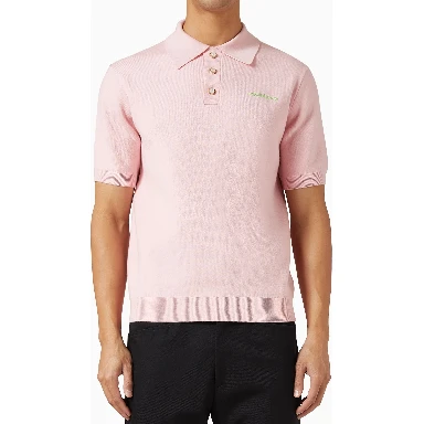 Wool-blend polo shirt
