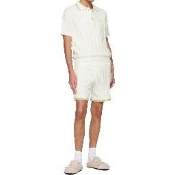 Tennis bouclé polo shirt