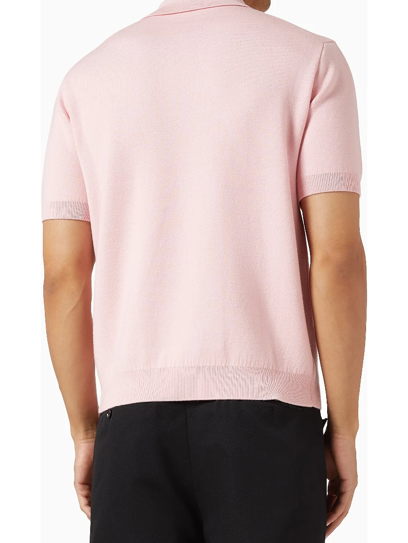 Wool-blend polo shirt
