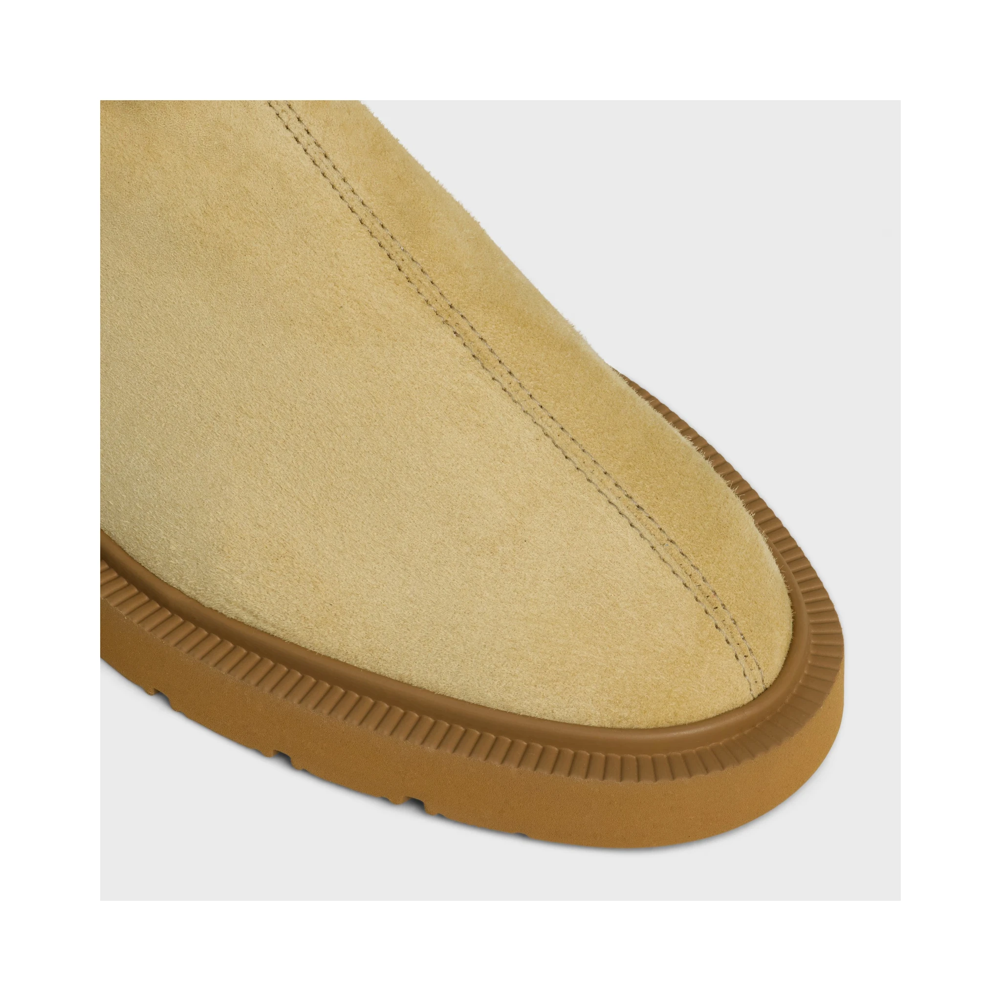 Suede stretch leather ankle boots