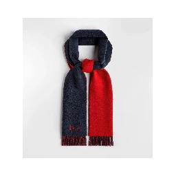 Wool and cashmere double-face scarf