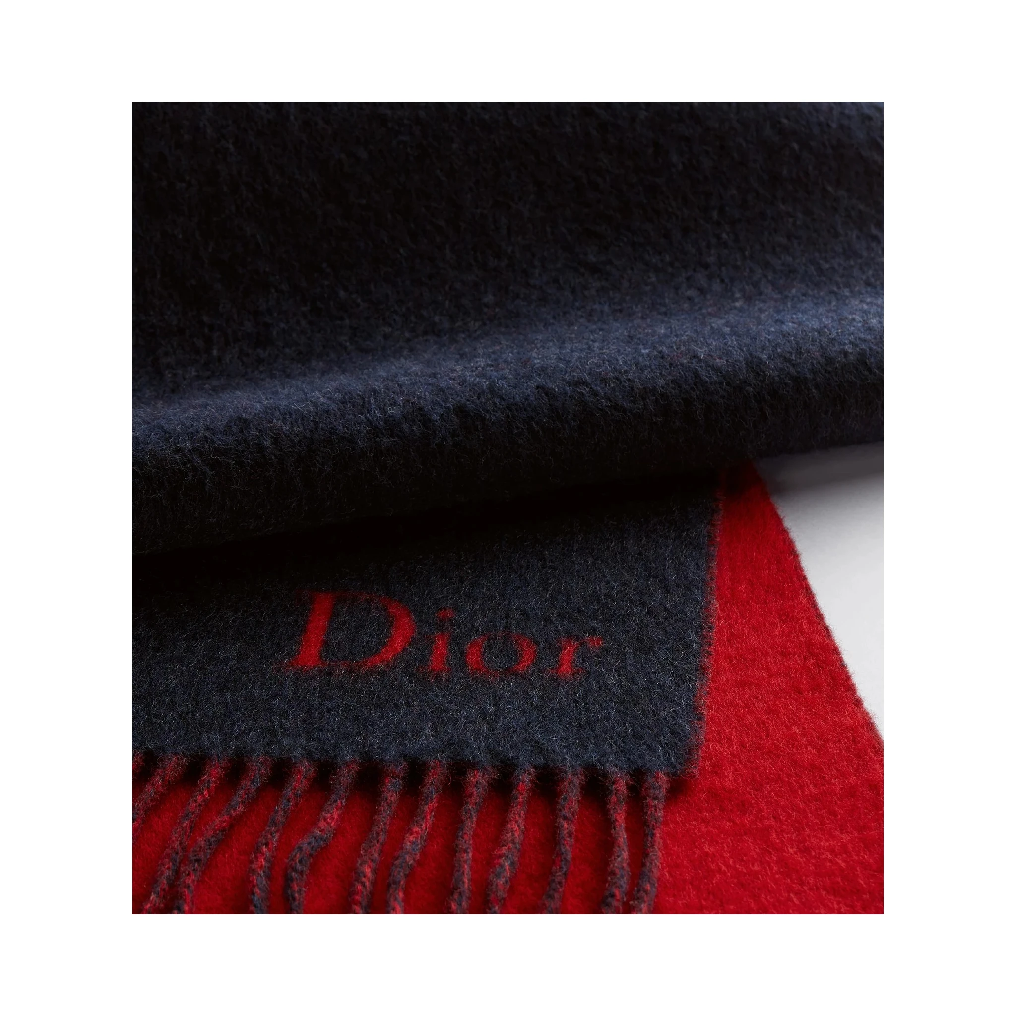Wool and cashmere double-face scarf