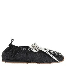 LACE UP SPORTY BALLERINA NYLON