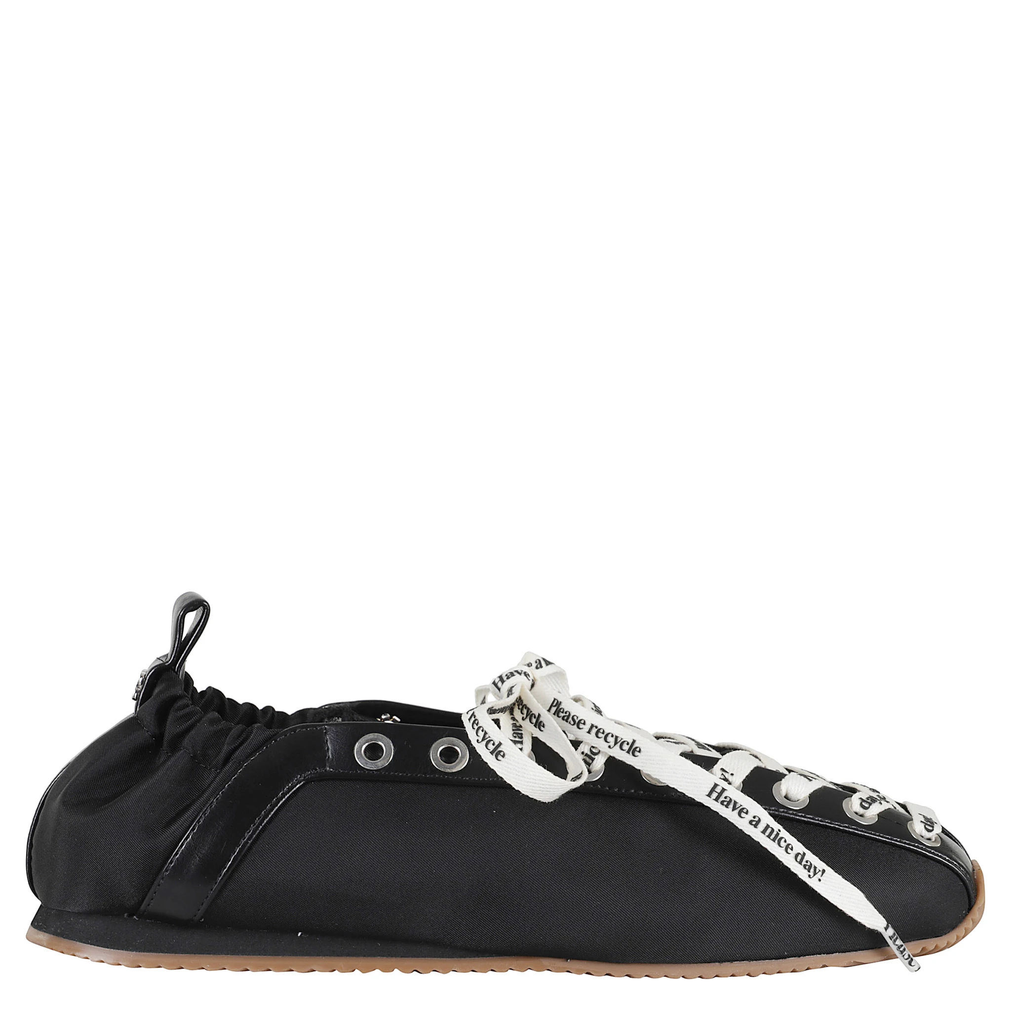 LACE UP SPORTY BALLERINA NYLON