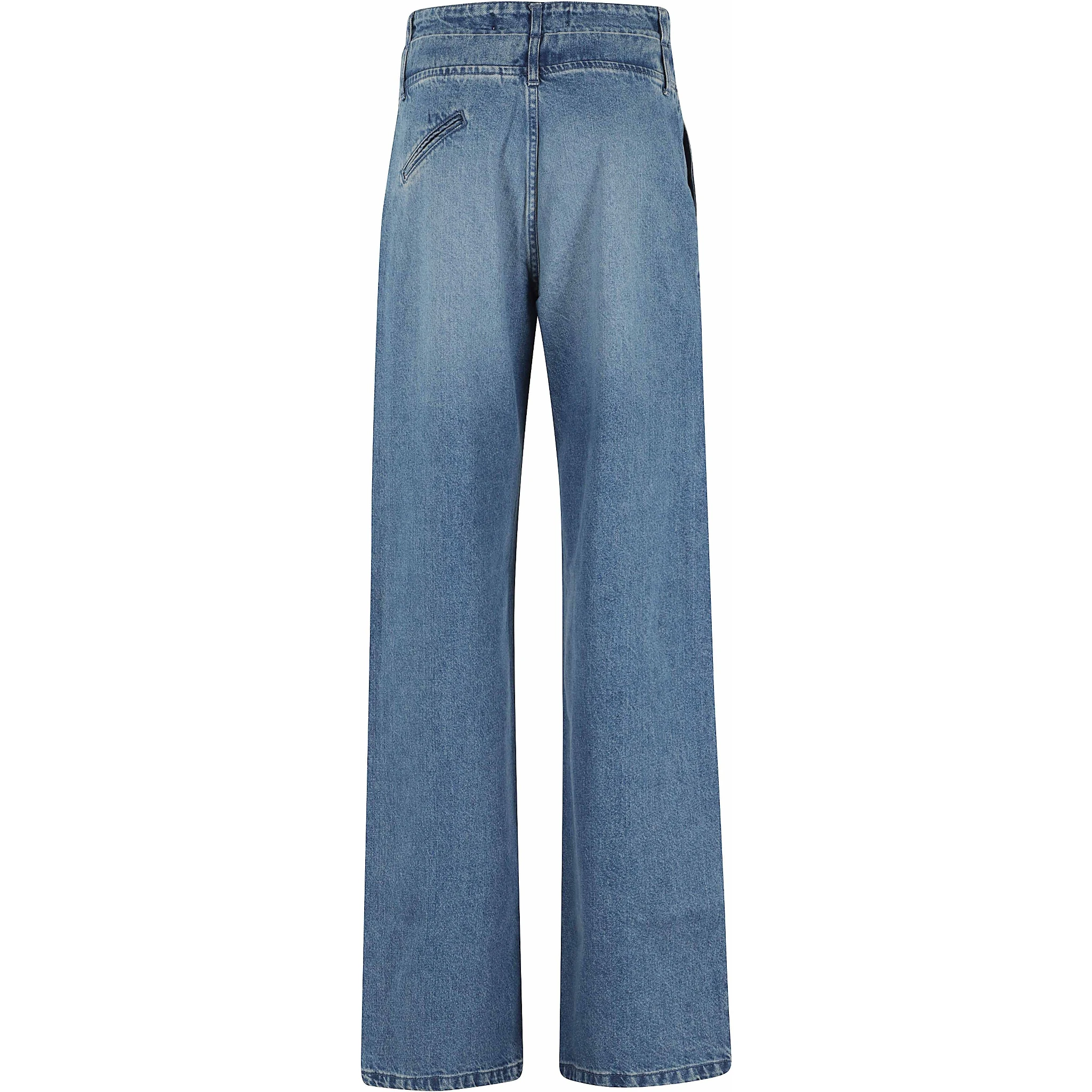 بنطلون جينز بخصر مزدوج