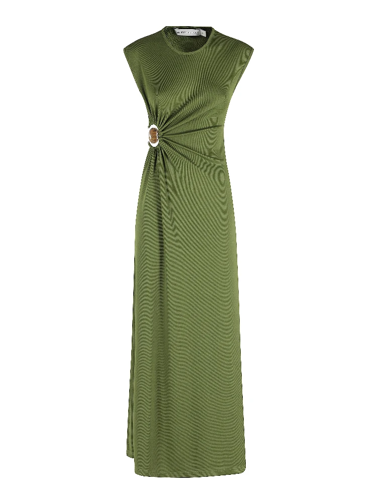 فستان تانك مكشكش مزين بحجر معدني