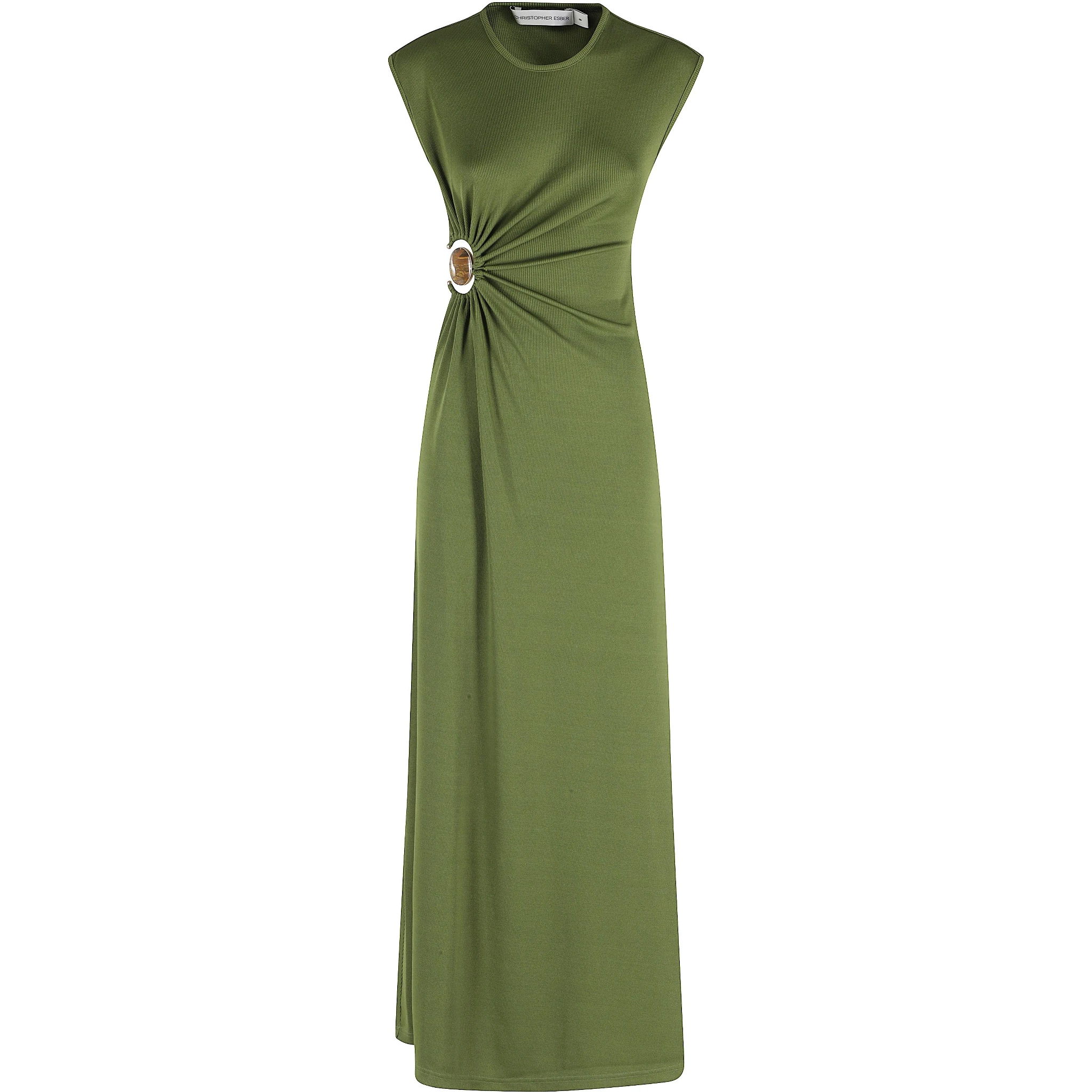 فستان تانك مكشكش مزين بحجر معدني