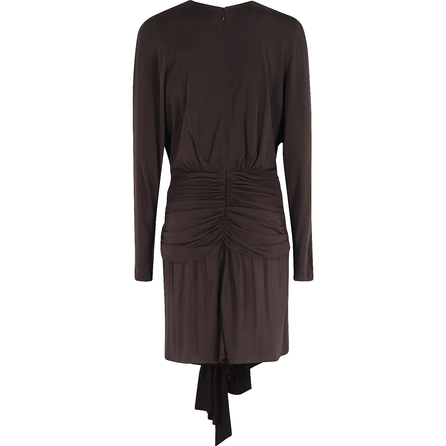 STONE PIN SCARF DRAPE MINI DRESS
