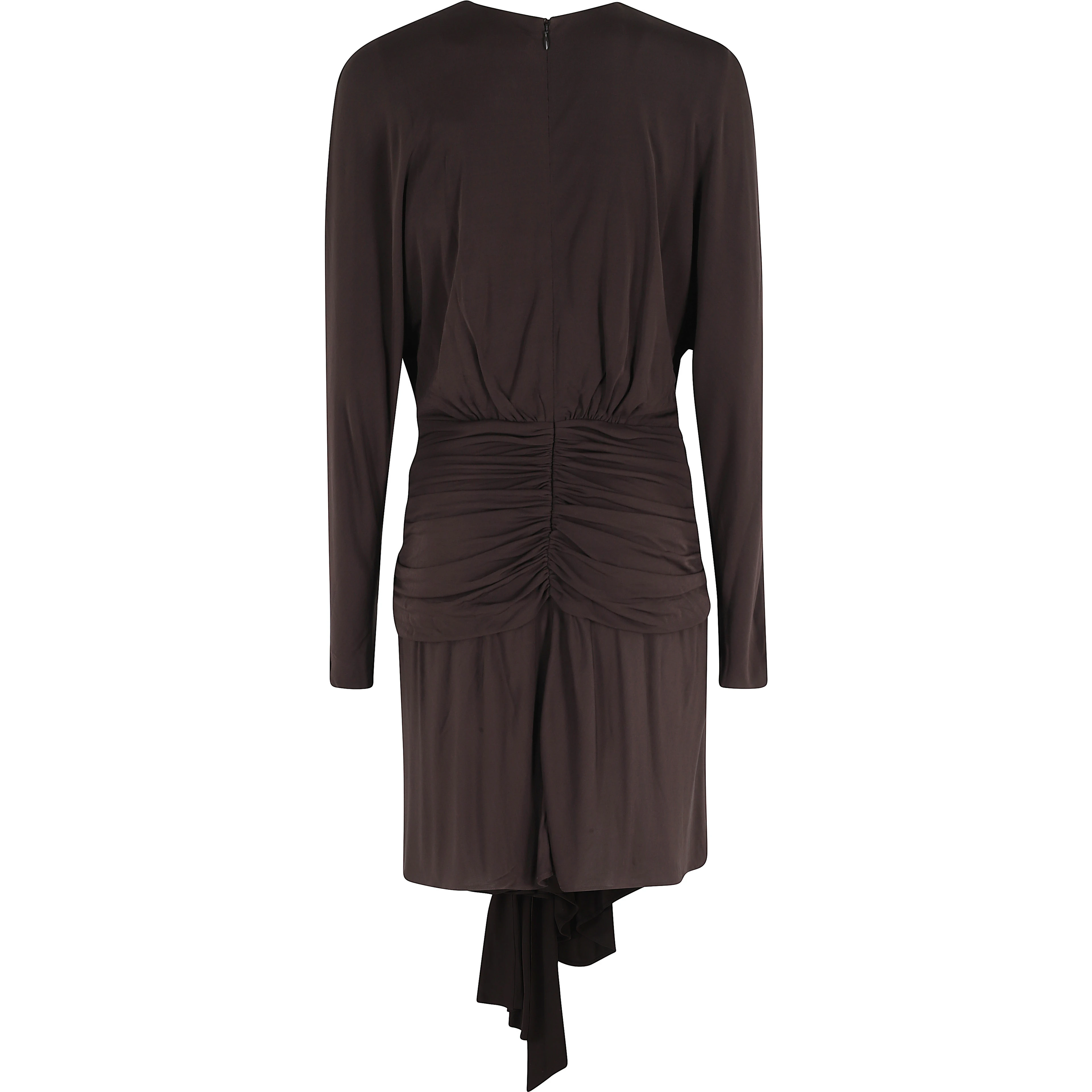 STONE PIN SCARF DRAPE MINI DRESS