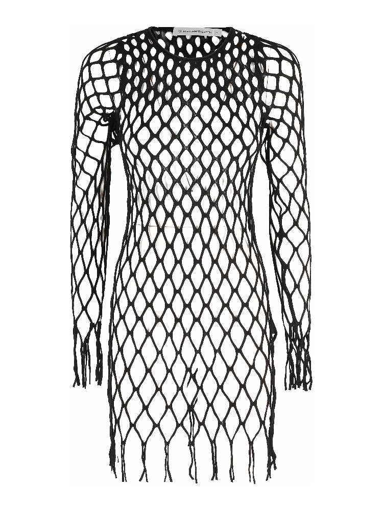 KNITTED MESH MINI DRESS