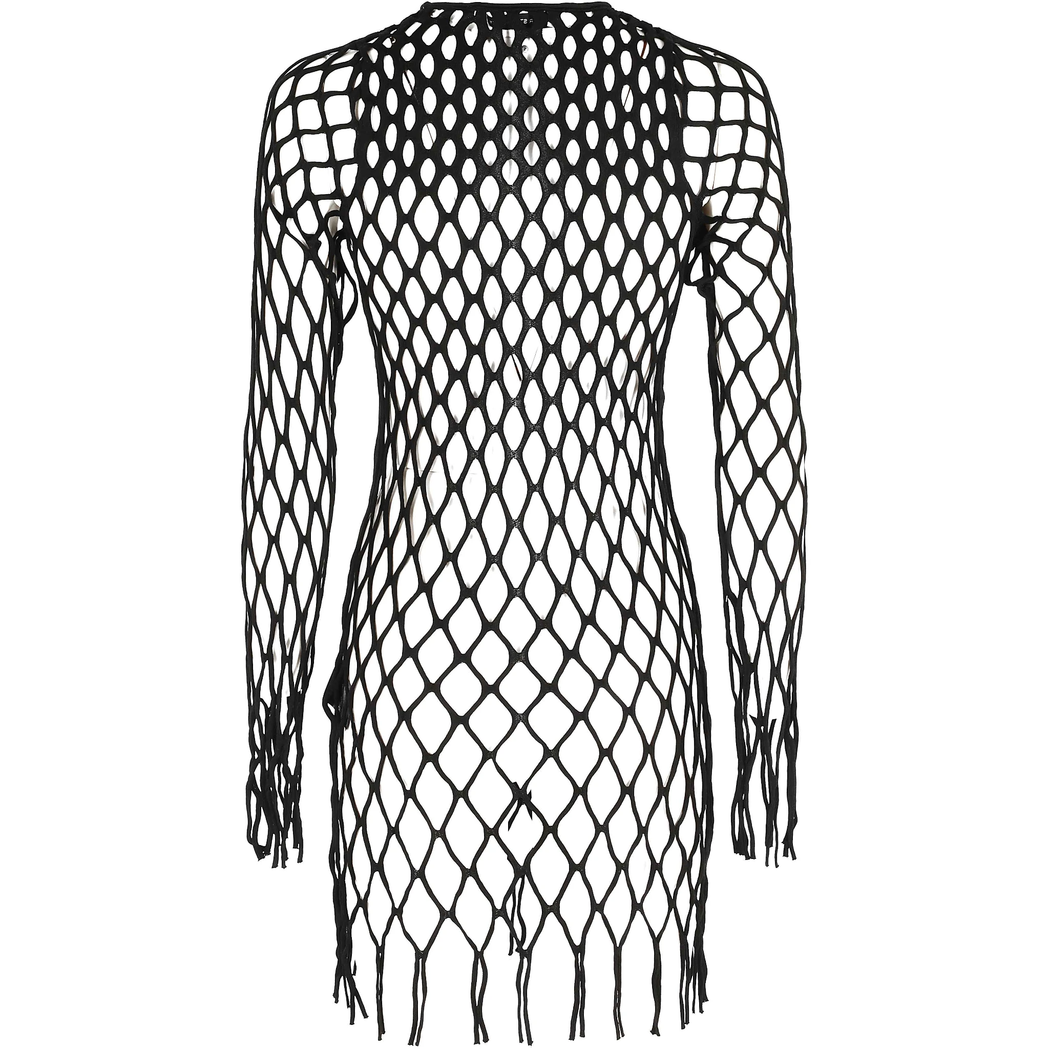 KNITTED MESH MINI DRESS
