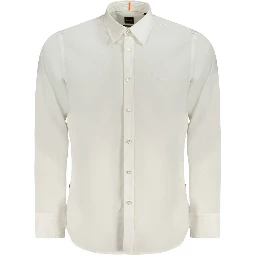 White Cotton Men Shirt
