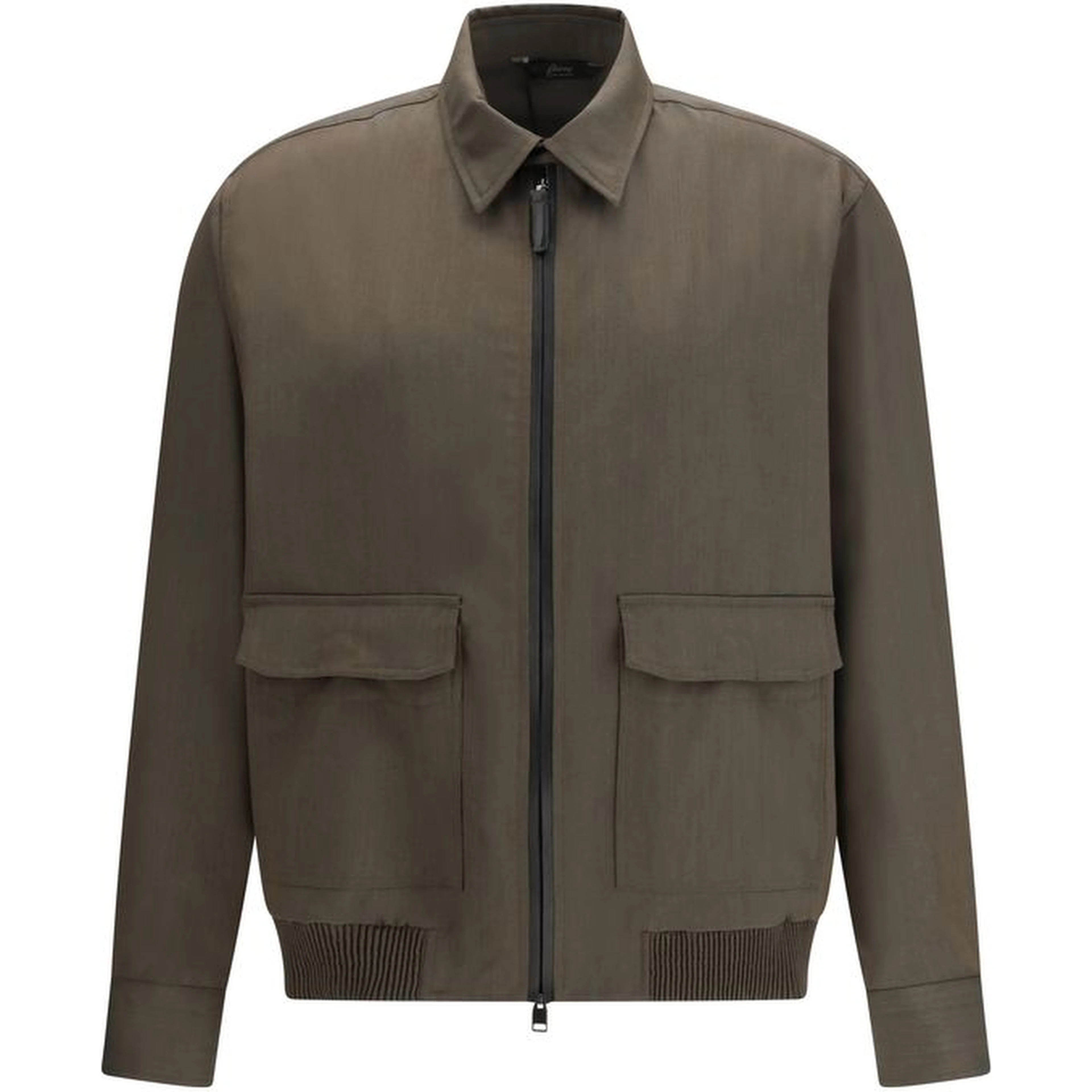 Bicolor Wool Full-Length Jacket