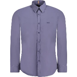 Blue Cotton Men Shirt