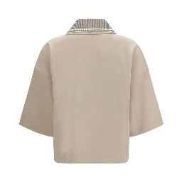 Beige Cotton Polo Shirt