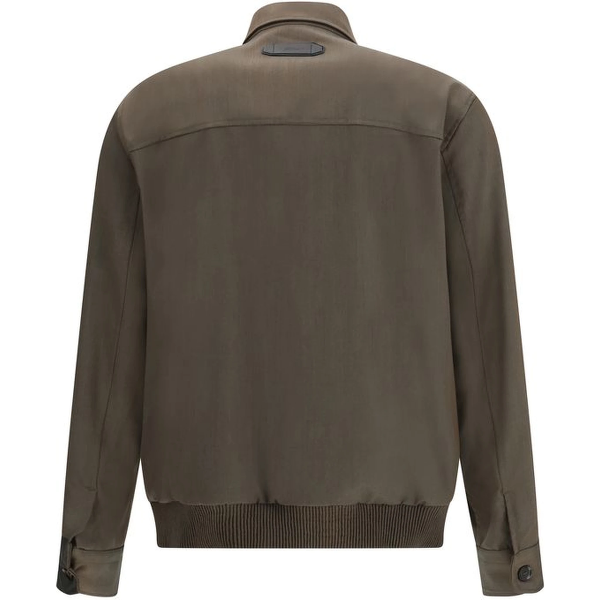 Bicolor Wool Full-Length Jacket