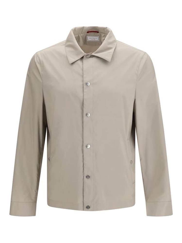 Beige Polyester Coat