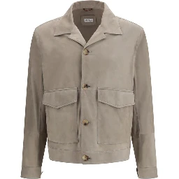 Bicolor Calf Leather Bos Taurus Coat