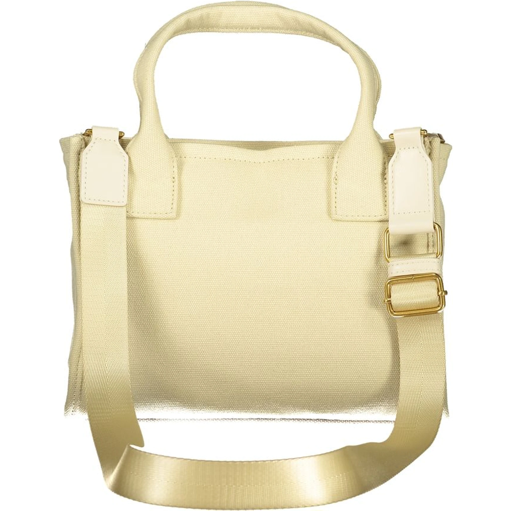 Beige Cotton Women Handbag