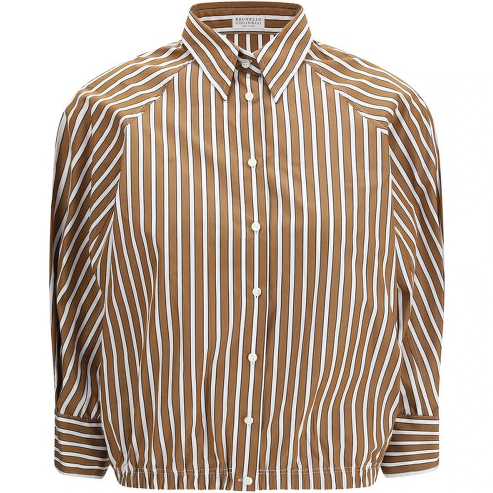 Brown Cotton Pattern Shirt