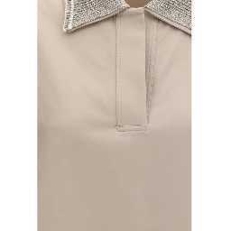 Beige Cotton Polo Shirt