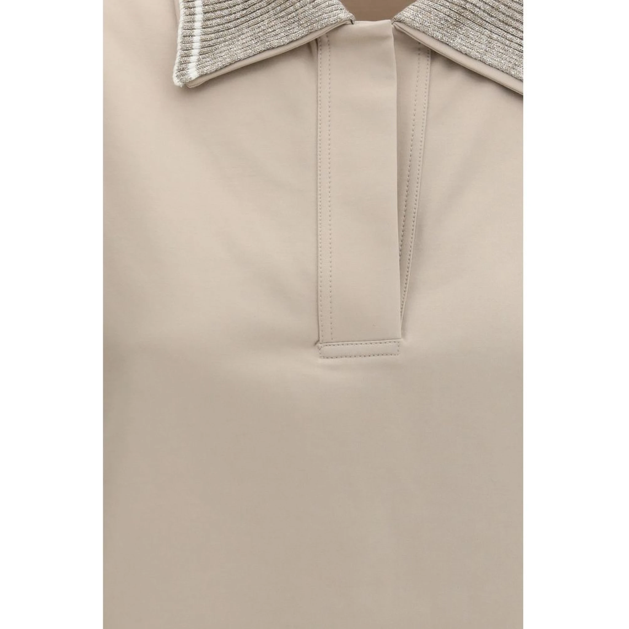 Beige Cotton Polo Shirt