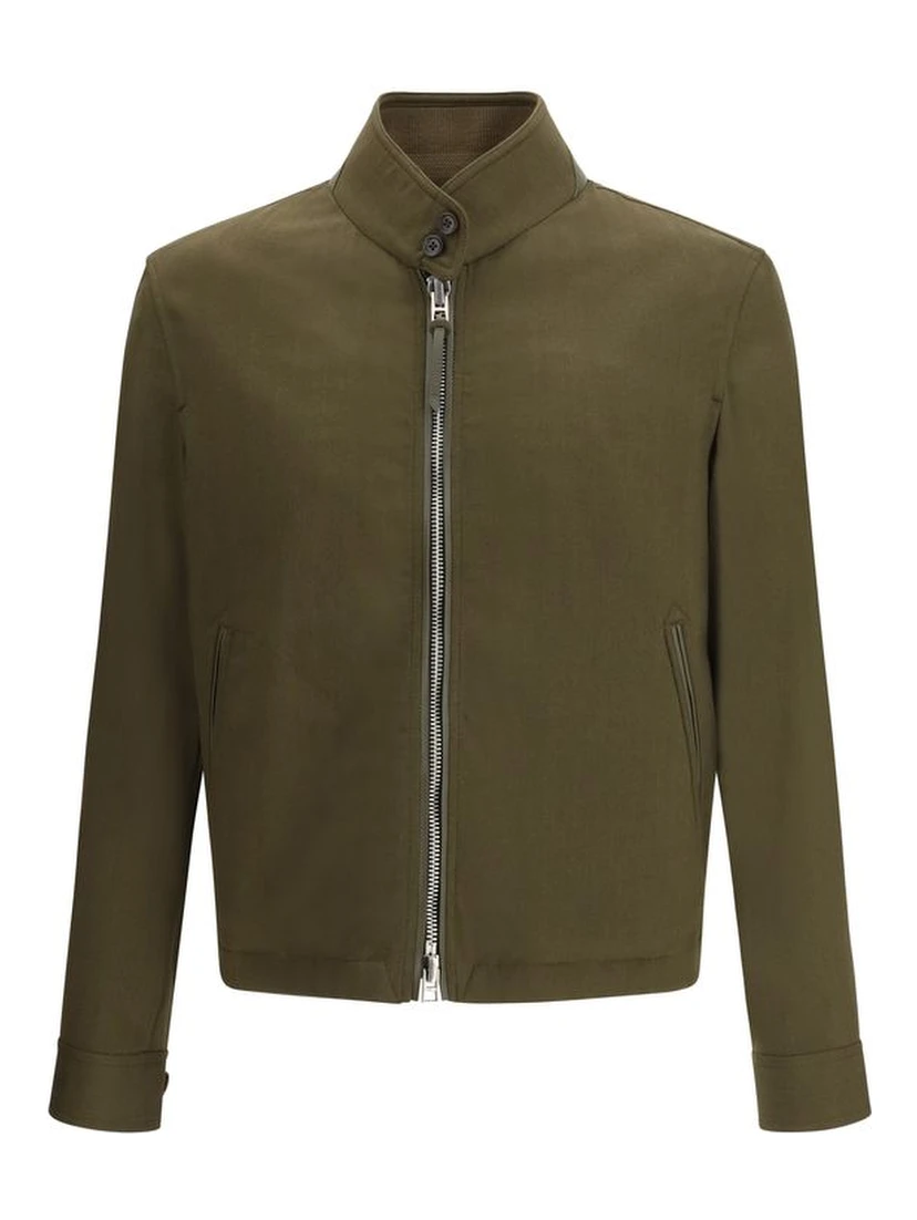 Bicolor Fleece Wool Full-Length Jacket