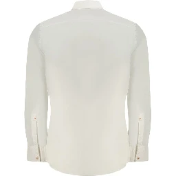 White Cotton Men Shirt