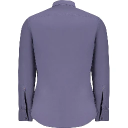 Blue Cotton Men Shirt