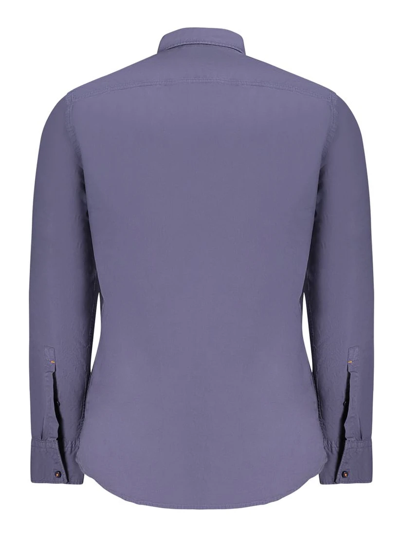 Blue Cotton Men Shirt