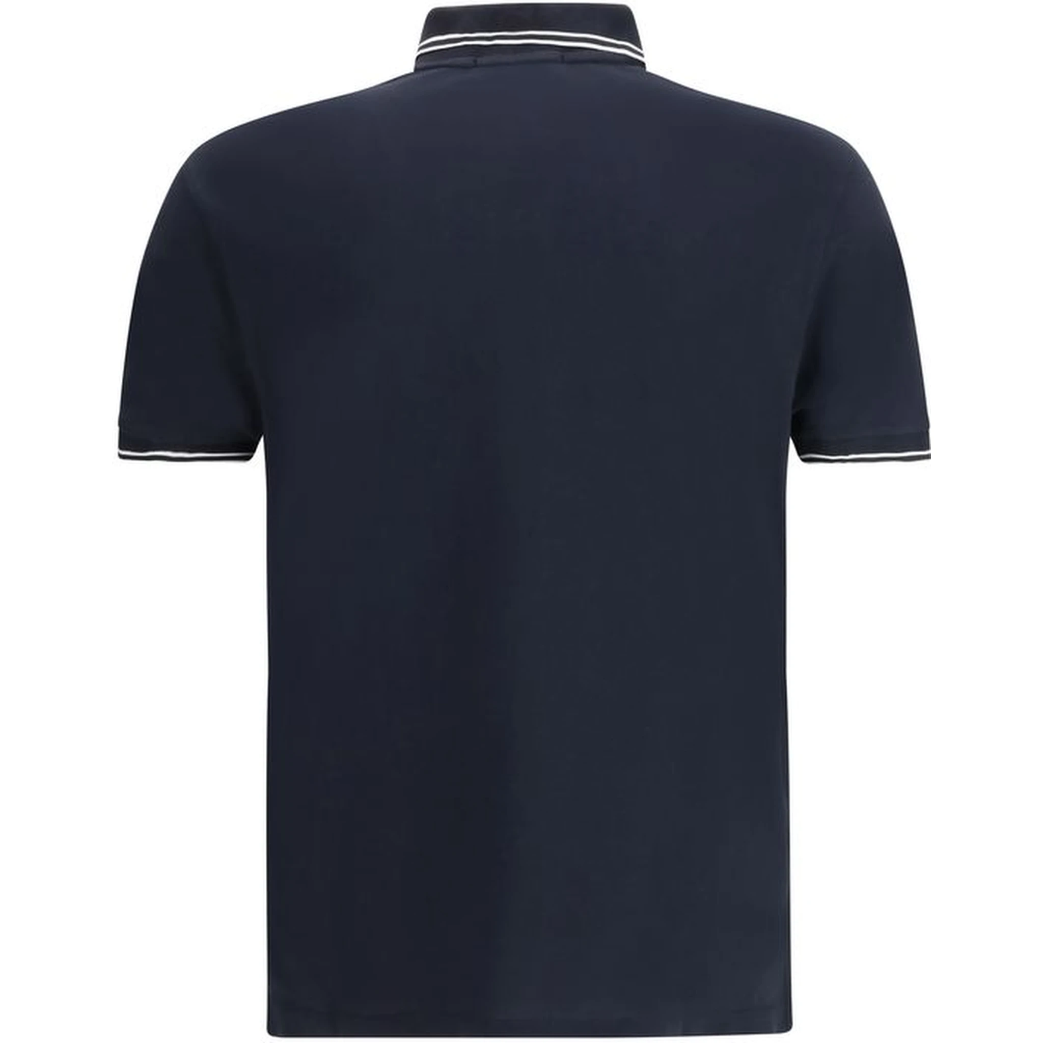 Blue Cotton Polo Shirt