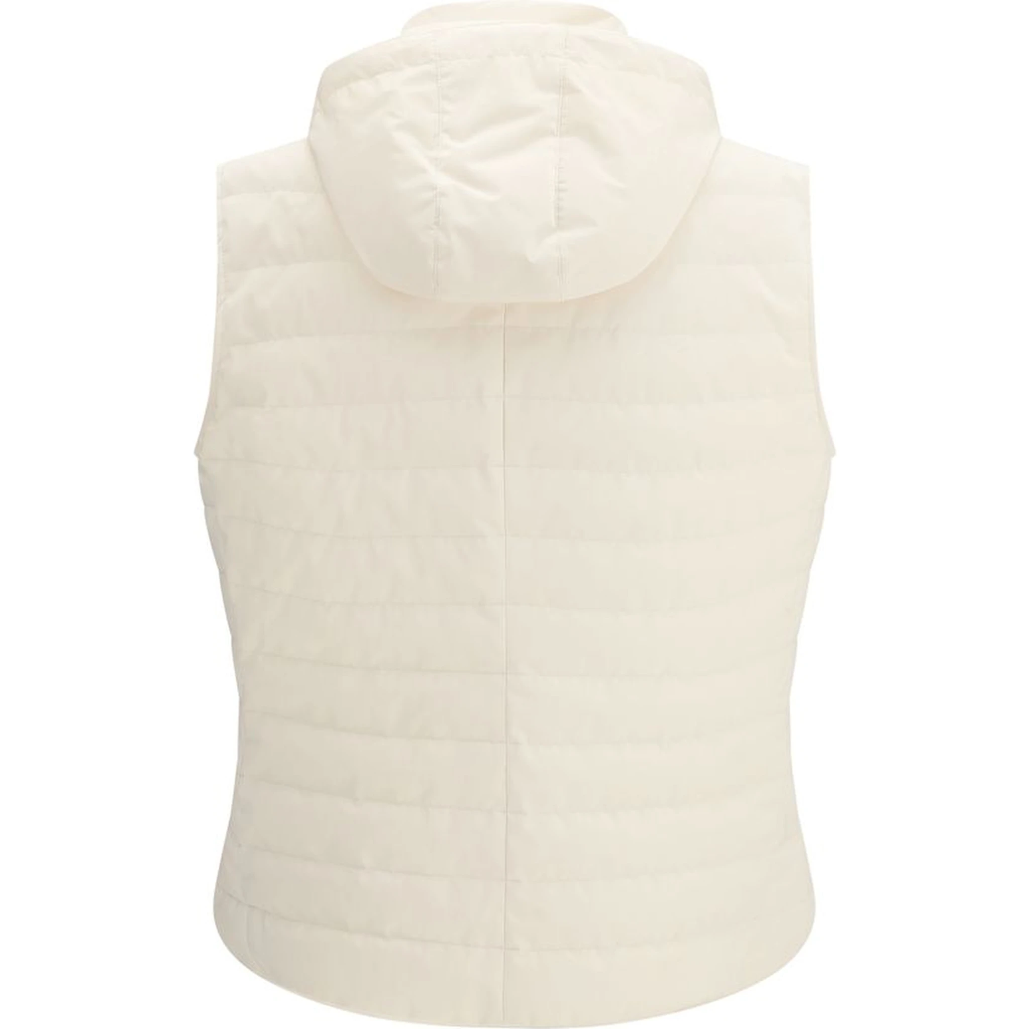 Beige Polyester Sleveless Jacket