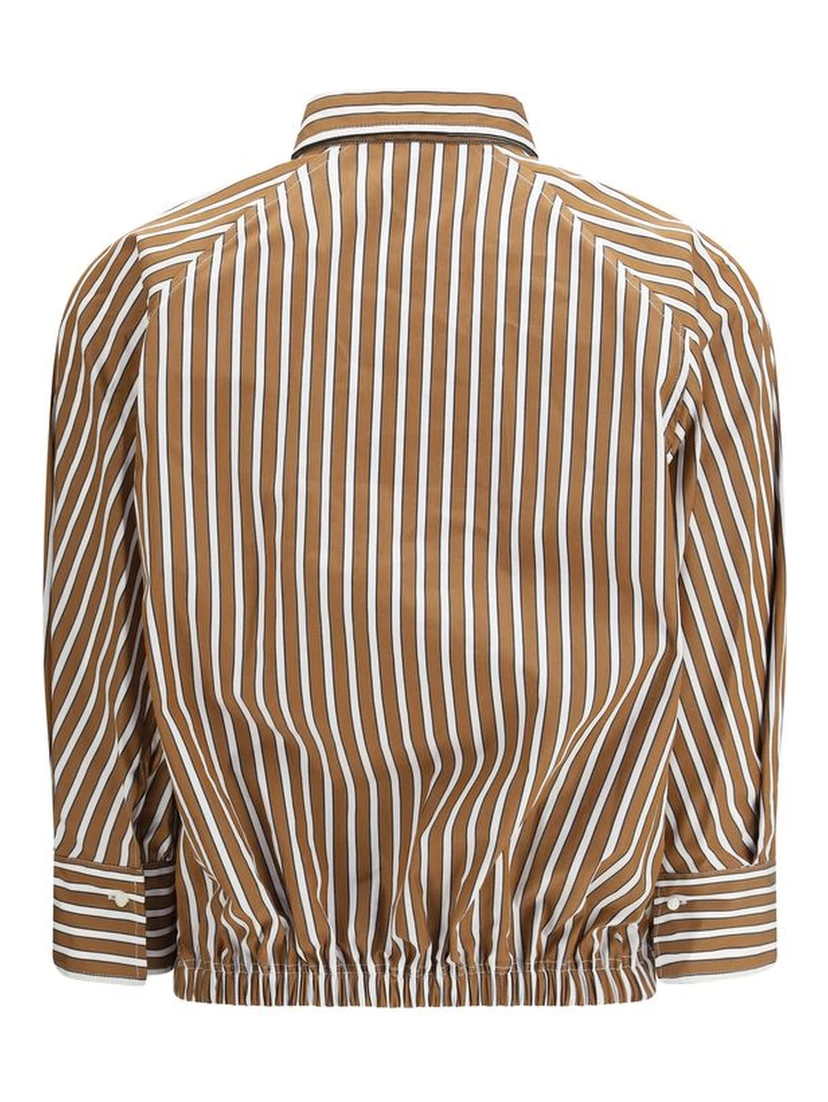 Brown Cotton Pattern Shirt