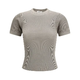 Beige Silk T-Shirt