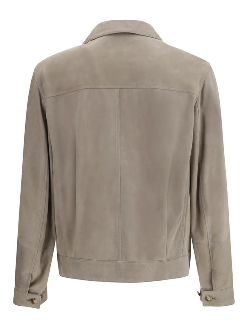 Bicolor Calf Leather Bos Taurus Coat