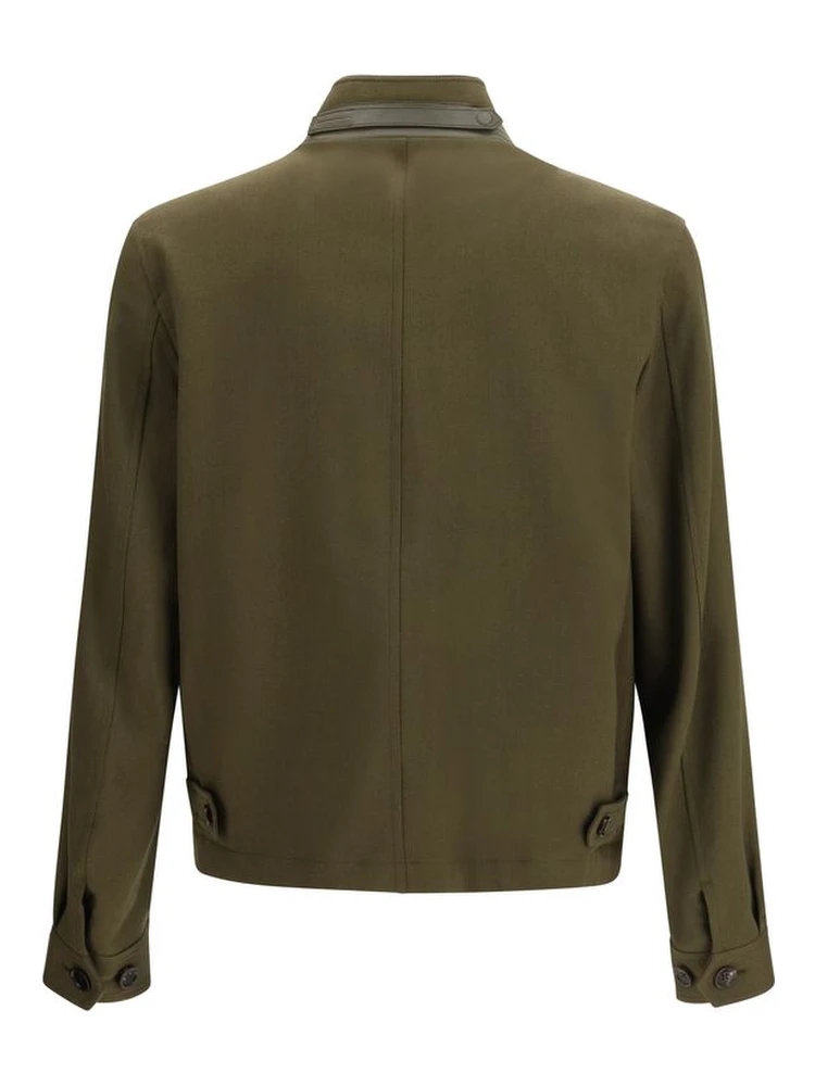 Bicolor Fleece Wool Full-Length Jacket alternative