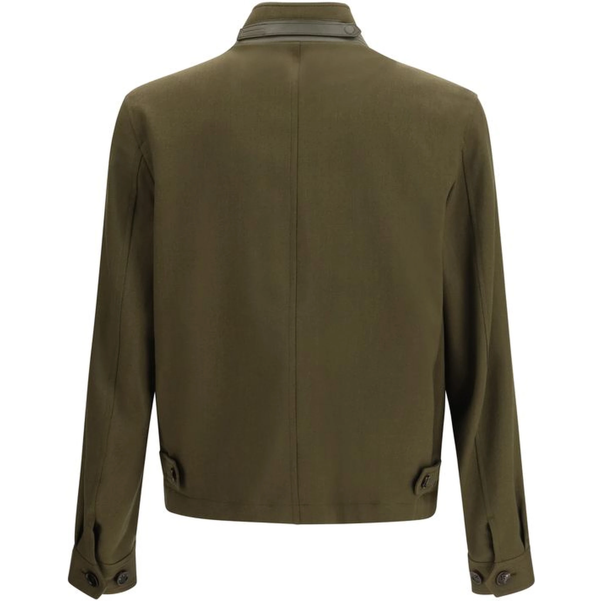 Bicolor Fleece Wool Full-Length Jacket