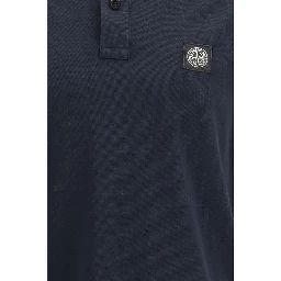 Blue Cotton Polo Shirt