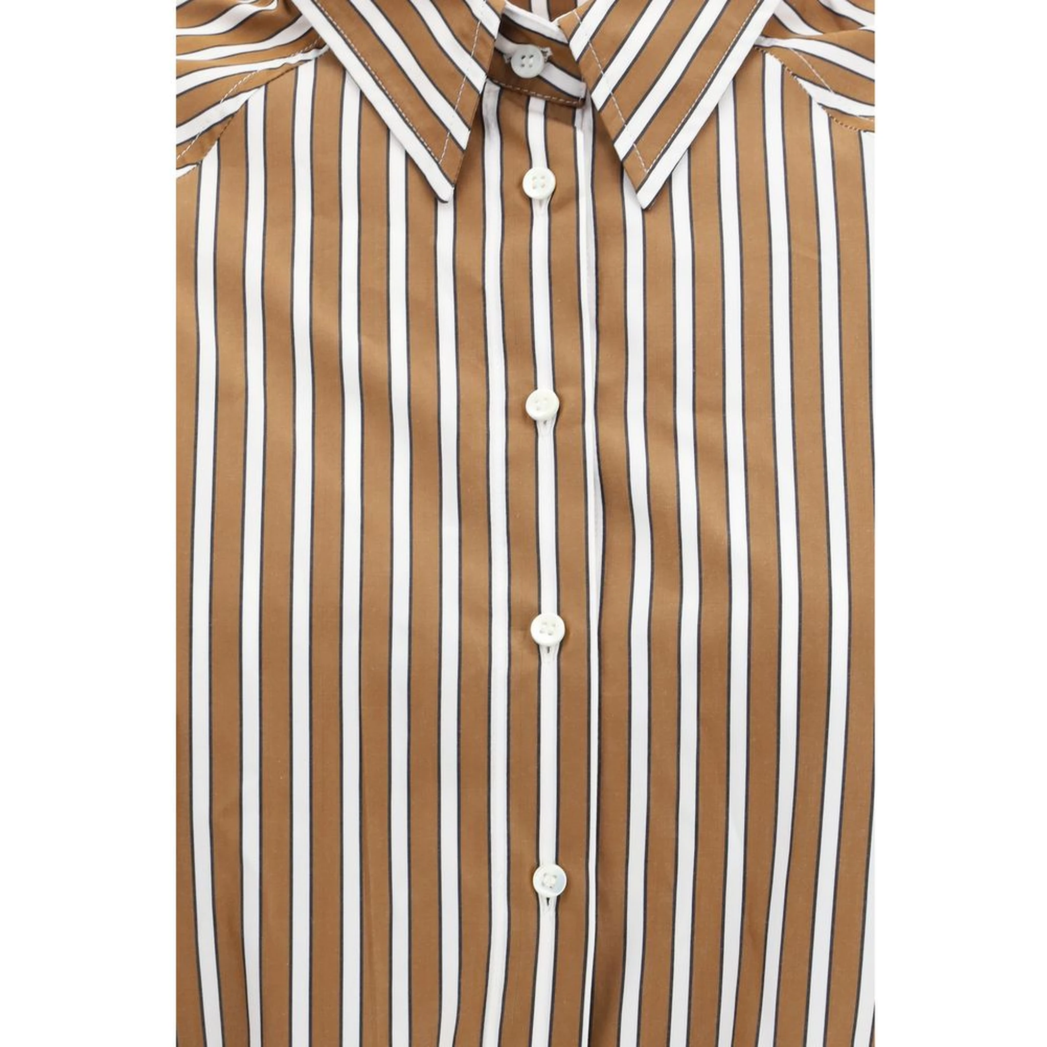 Brown Cotton Pattern Shirt