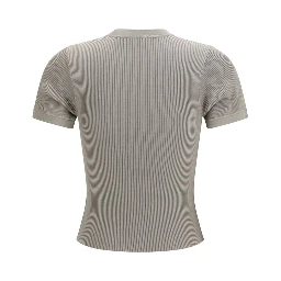 Beige Silk T-Shirt