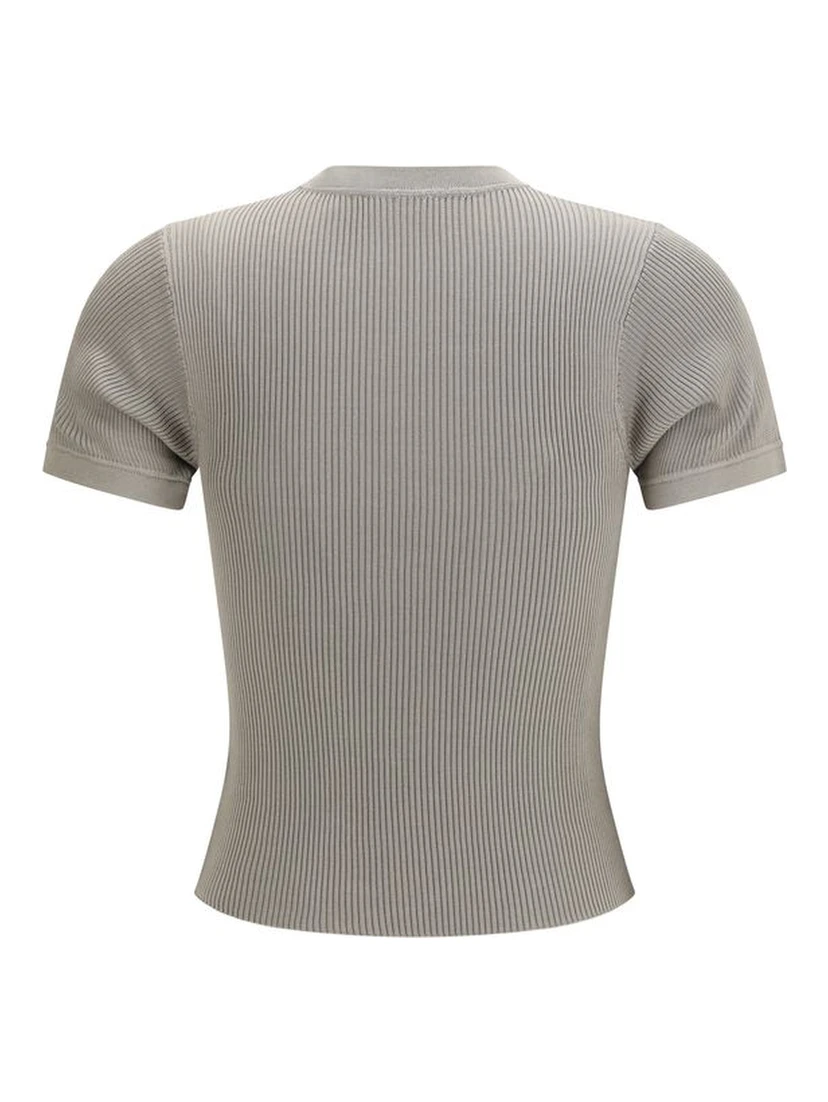 Beige Silk T-Shirt