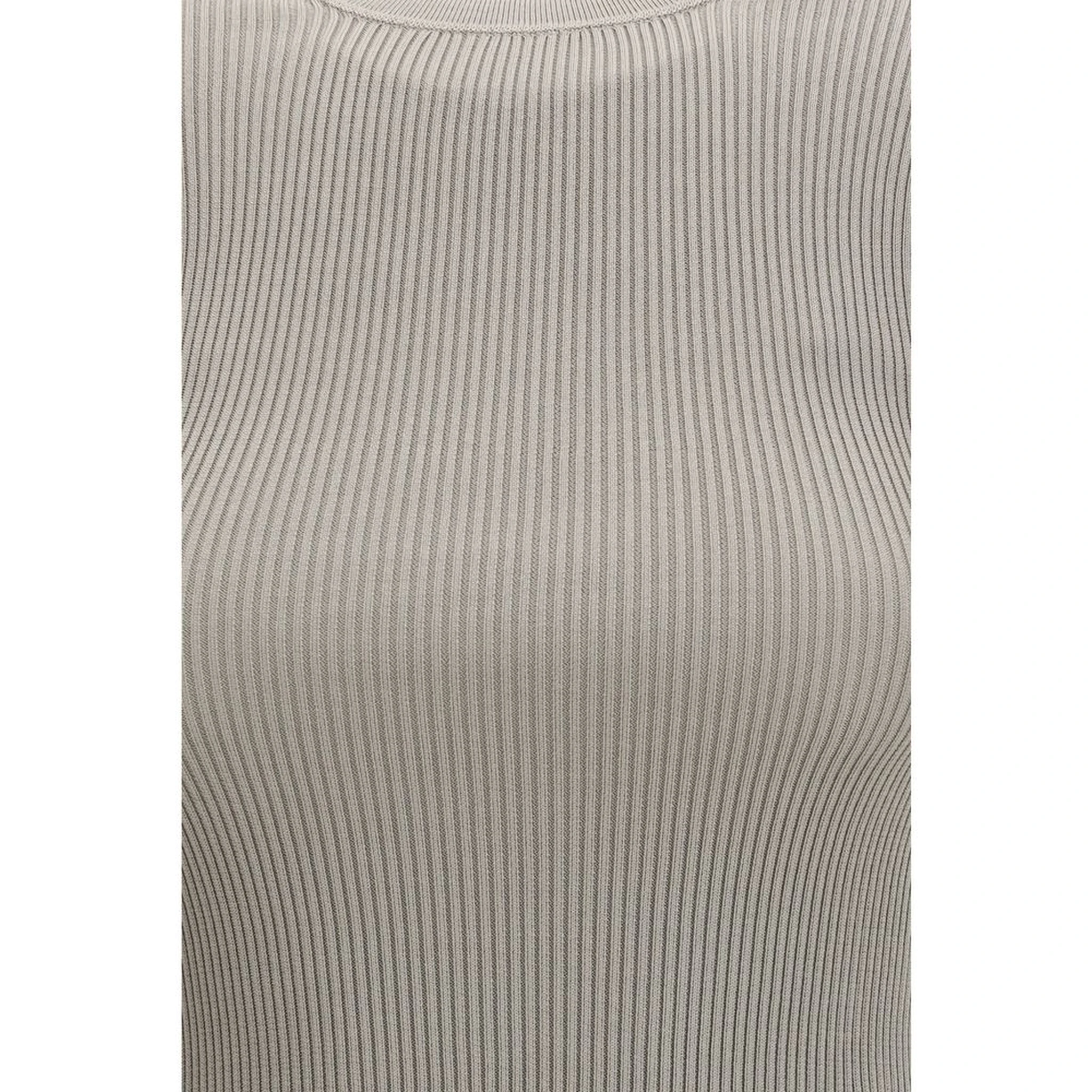 Beige Silk T-Shirt