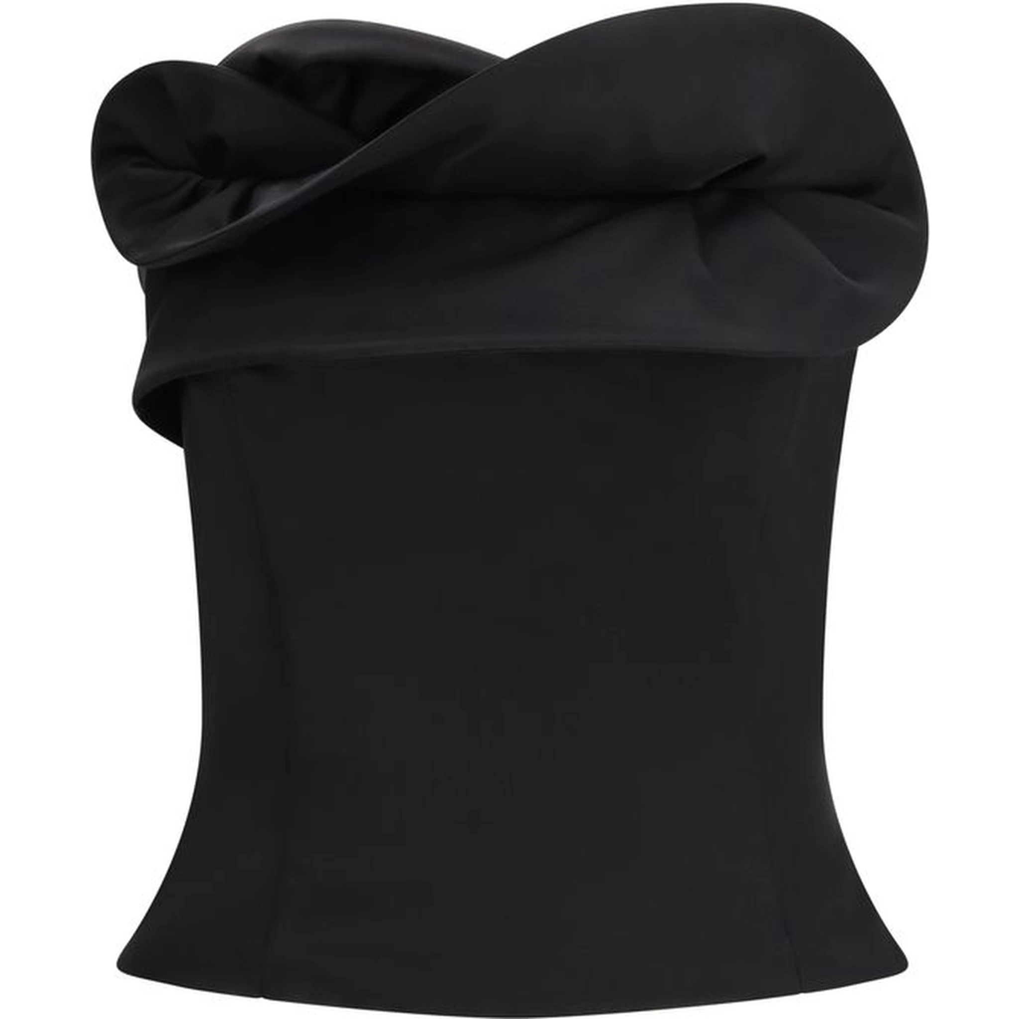 Black Fleece Wool Top